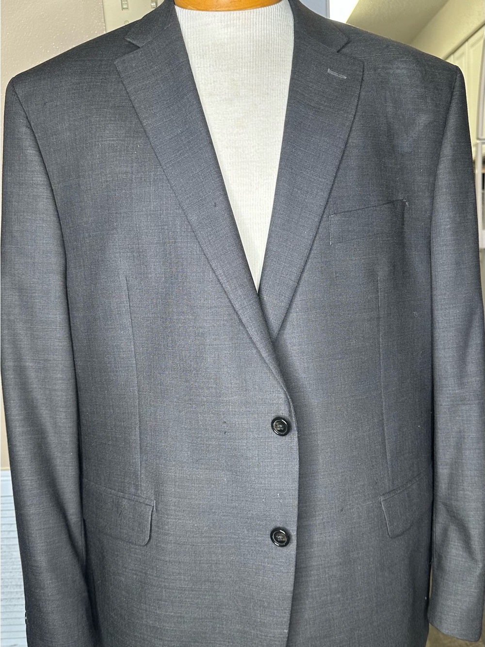 Lauren Ralph Lauren Men’s 48R Gray 100% Wool 2-Piece Suit Jacket Pants